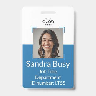 Badge d'identification de photo d'employé personna