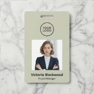 Badge d'identification de photo d'employé personna