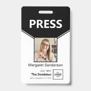 Badge d'identification de presse personnalisée ave