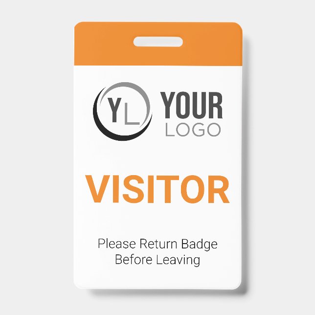 Badge d'identification de visiteur personnalisé (Avant)