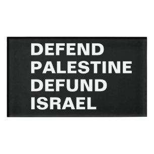 Badge D'identification Défendre la Palestine pour le remboursement d'Isra