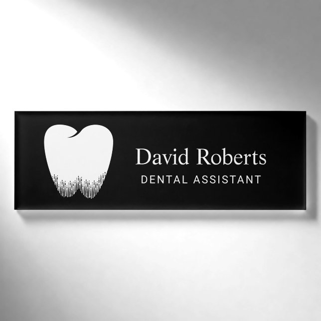 Badge D'identification Dentist Tooth Logo Professionnel Dental Assistant  (Devant)