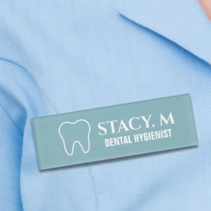 Badge D'identification Dentiste dentaire adjoint Hygiéniste Bureau dentai