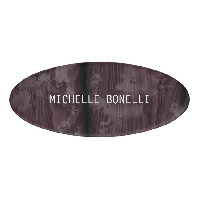 Badge D'identification Design en bois Brown Arrière - plan Plain lisible  (Devant)