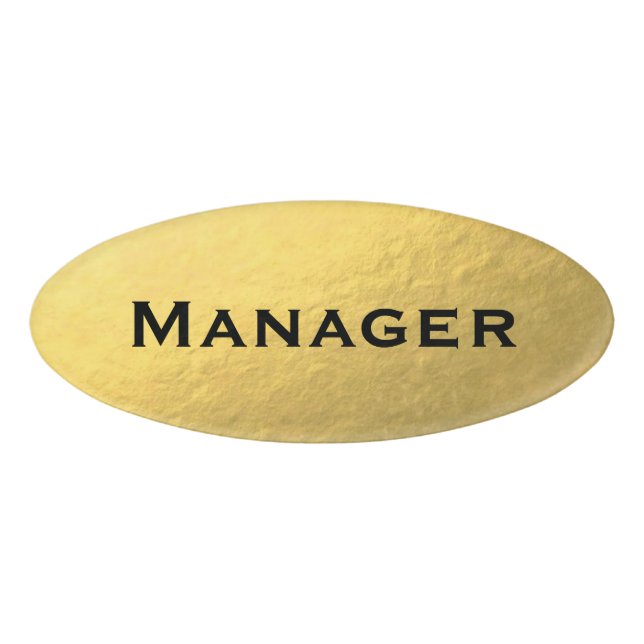 Badge D'identification Design Gold Foil (Devant)