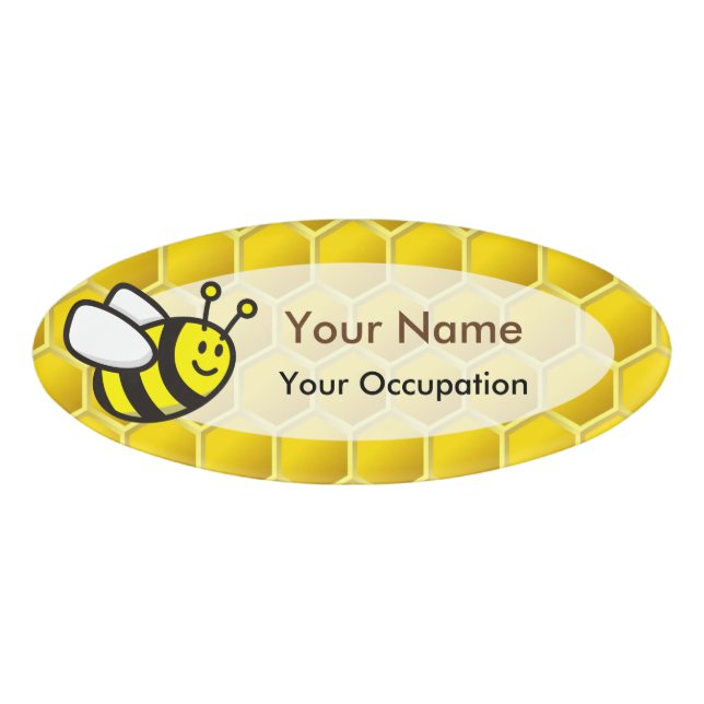 Badge D'identification Dessin sur les abeilles (Devant)