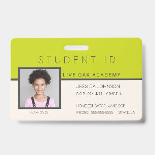 Badge d'identification d'étudiant à domicile Doo
