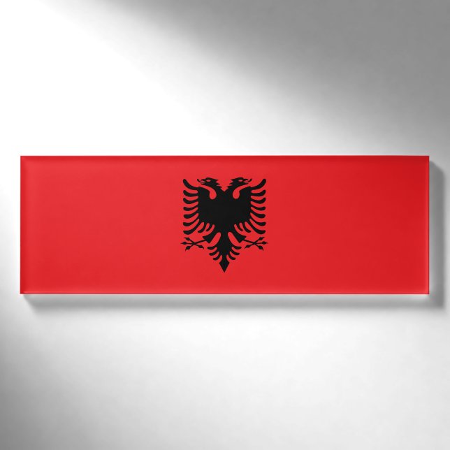 Badge D'identification Drapeau albanais (Devant)