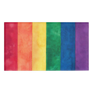 Badge D'identification Drapeau arc-en-ciel gay pride