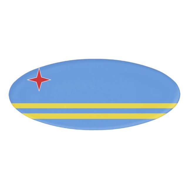 Badge D'identification Drapeau d'Aruba (Devant)