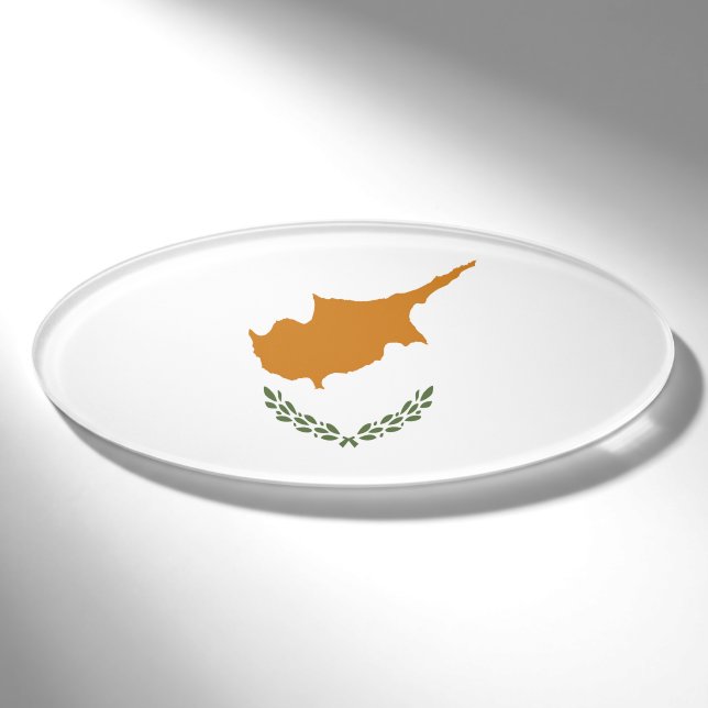 Badge D'identification Drapeau de Chypre (Devant)