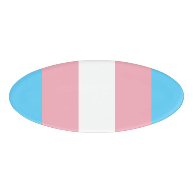 Badge D'identification Drapeau de la fierté transgenre - LGBT Rainbow (Devant)
