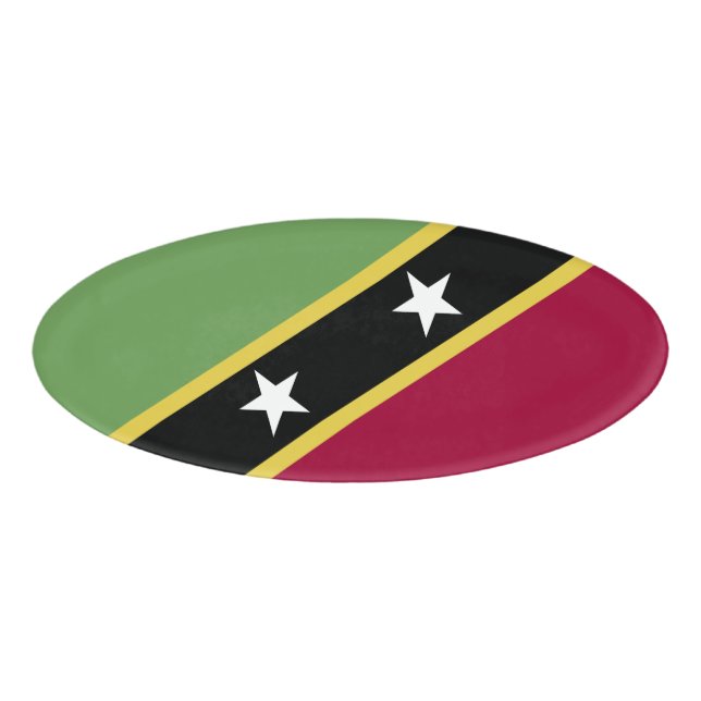 Badge D'identification Drapeau de Saint-Kitts-et-Nevis (Devant)
