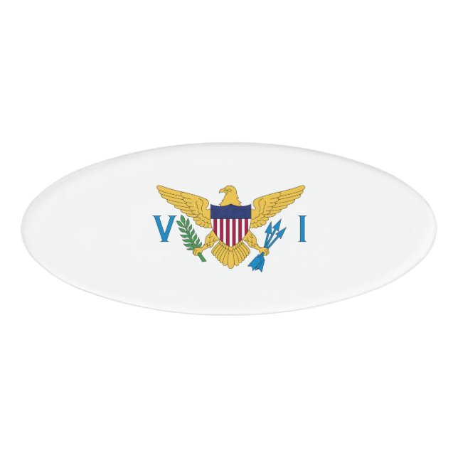 Badge D'identification Drapeau des îles Vierges américaines (Devant)