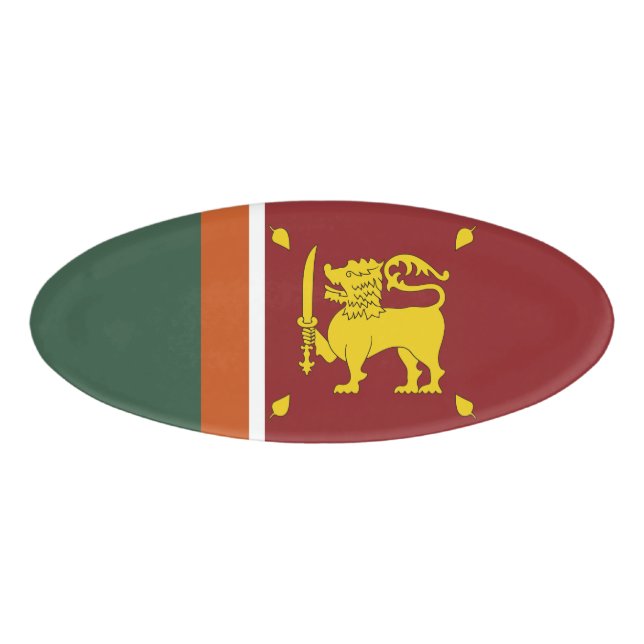Badge D'identification Drapeau du Sri Lanka (Devant)