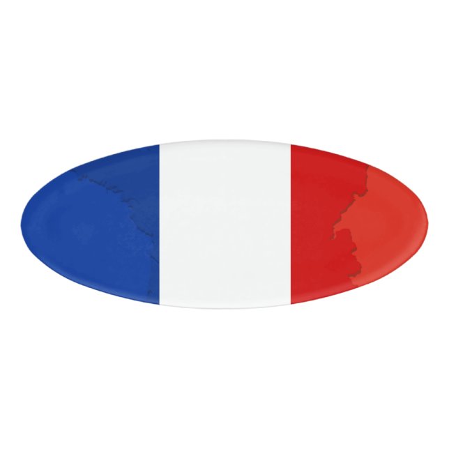 Badge D'identification drapeau français (Devant)