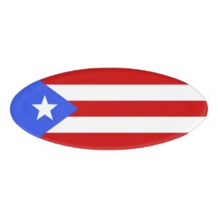 Badge D'identification Drapeau Porto Rico