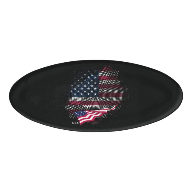 Badge D'identification Drapeau USA (Devant)