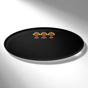Badge D'identification Drôle barbecue cuite au four Fumé Turquie frite