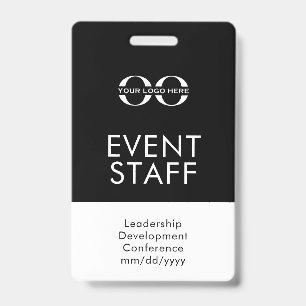 Badge d'identification du personnel d'événement