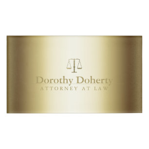 Badge D'identification Échelles d'or de justice