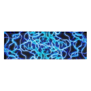 Badge D'identification Éclair électrique néon bleu Tesla Coil