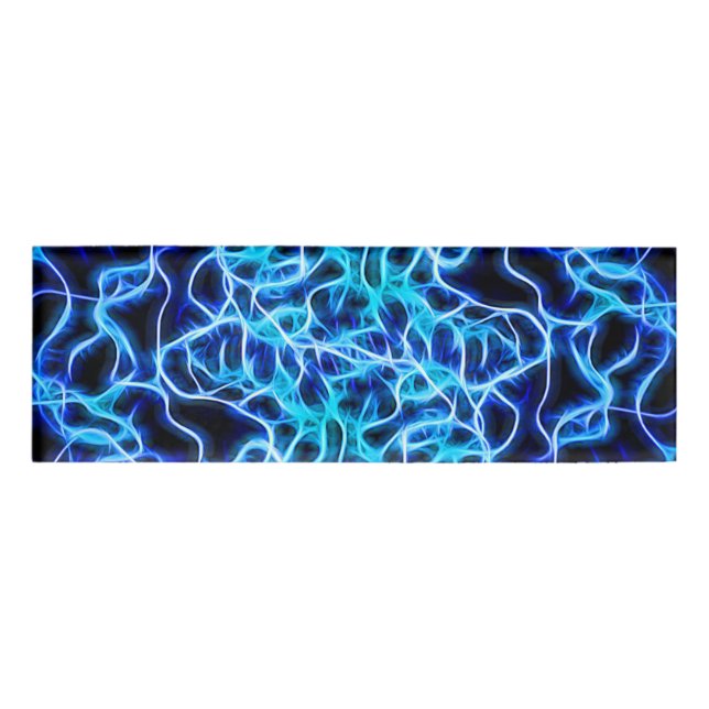 Badge D'identification Éclair électrique néon bleu Tesla Coil (Devant)