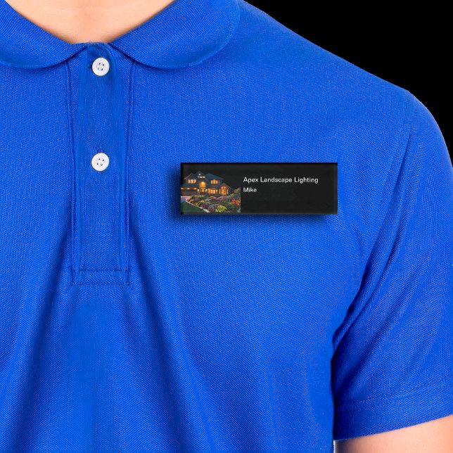 Badge D'identification Éclairage du paysage Électricien Nom du personnel  (Créateur téléchargé)