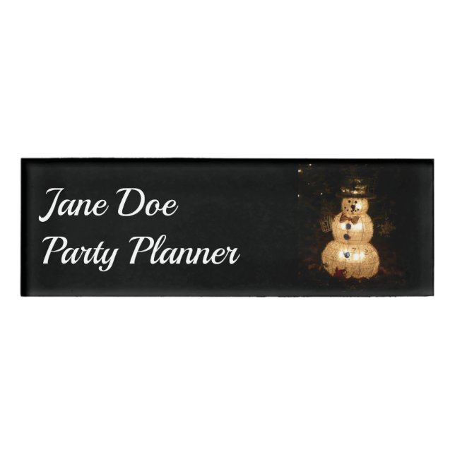 Badge D'identification Écran Luminaire Snowman (Devant)