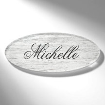 Écriture féminine patinée bois flotté grain