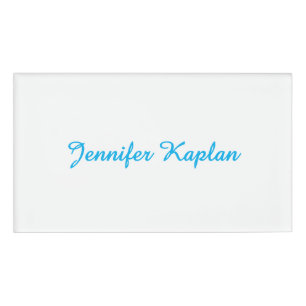 Badge D'identification Écriture manuscrite classique minimaliste professi