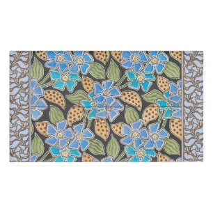 Badge D'identification Élégant Fleur Bleu Périwinkle Floral Classic