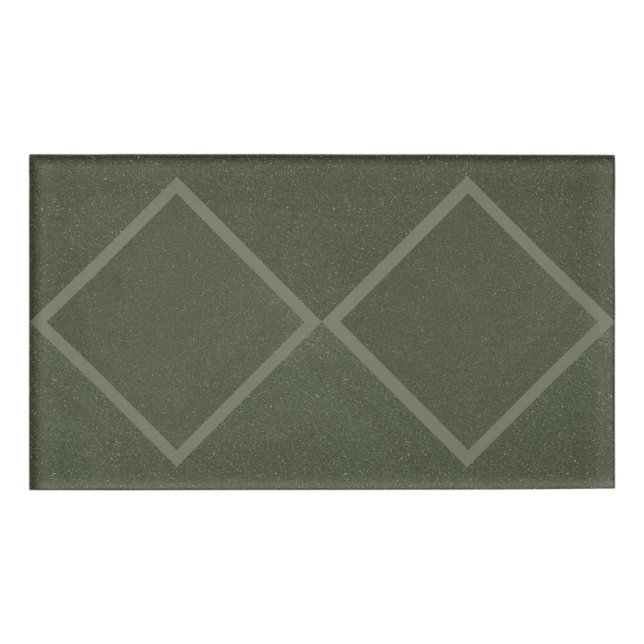 Badge D'identification Élégant Nom du cadre diamant Balise (Devant)