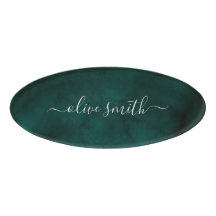 Émeraude aquarelle Nom du monogramme