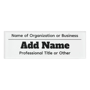 Badge D'identification Employé personnalisé - Nom de l'organisation ou de