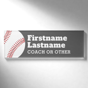 Badge D'identification Entraîneur de joueur de baseball ou professeur -