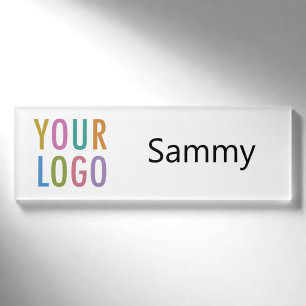 Badge D'identification Entreprise de plaque nominative en acrylique Logo