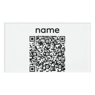 Badge D'identification Étiquette de nom avec code QR