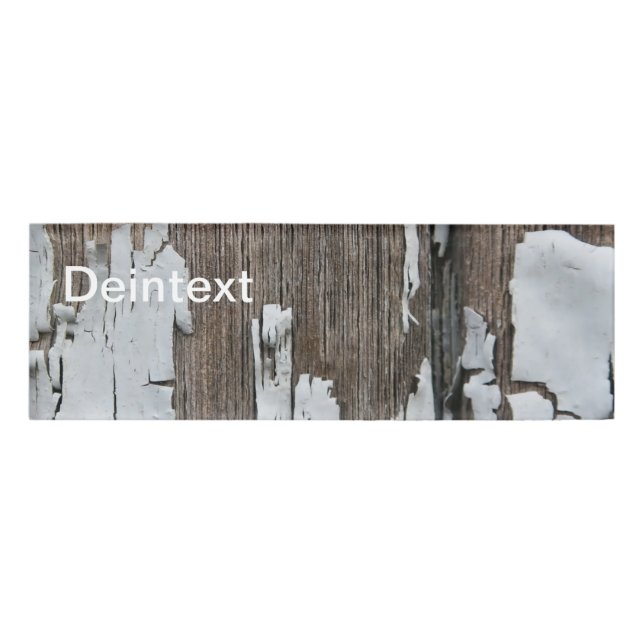 Badge D'identification étiquette de nom de bois (Devant)