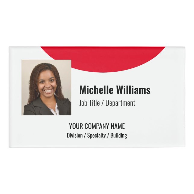 Badge D'identification Étiquette de nom de la photo de l'événement spécia (Devant)