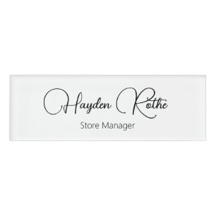 Badge D'identification Étiquette de nom d'employé du personnel du script