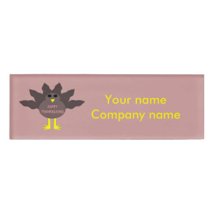 Badge D'identification Étiquette de nom personnalisée pour dinde de Thank