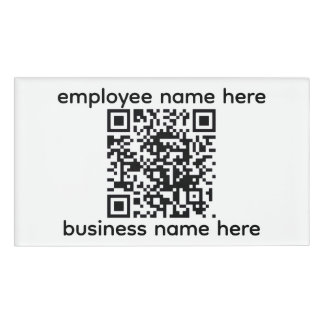 Badge D'identification Étiquette de nom QR