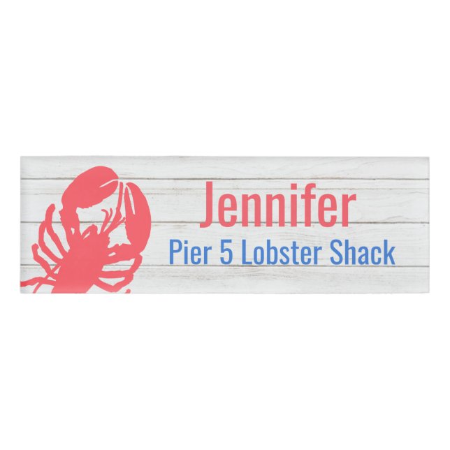 Badge D'identification Étiquette de raison sociale de fruits de mer (Devant)