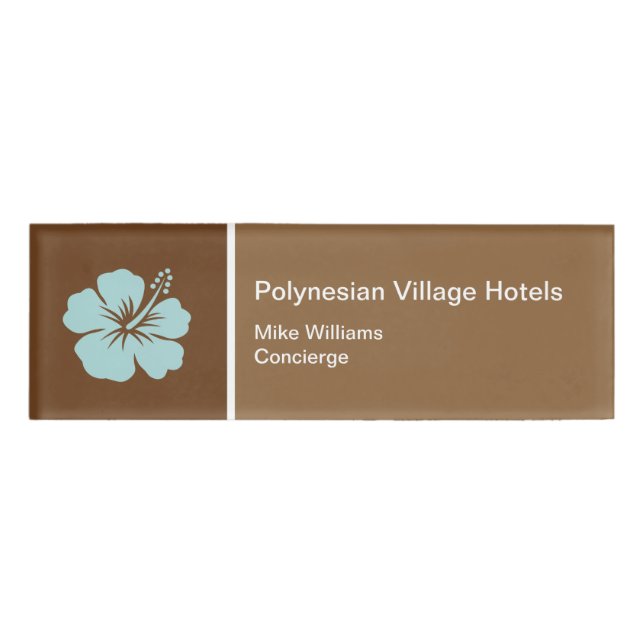 Badge D'identification Étiquette du nom de l'employé du concierge de styl (Devant)