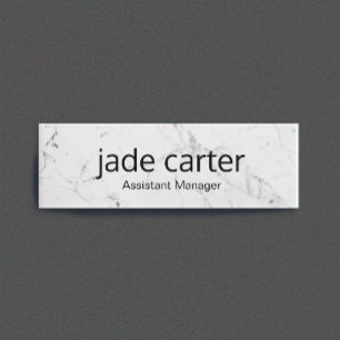 Badge D'identification Étiquette du nom magnétique du personnel du Marbre