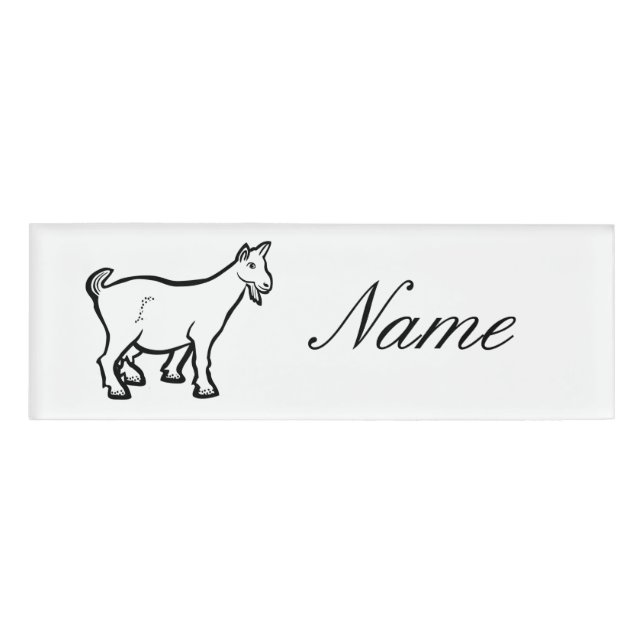 Badge D'identification Étiquette Nom de l'animal de chèvre Thunder_Cove (Devant)