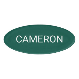 Badge D'identification Étiquette nominative ovale en acrylique vert foncé