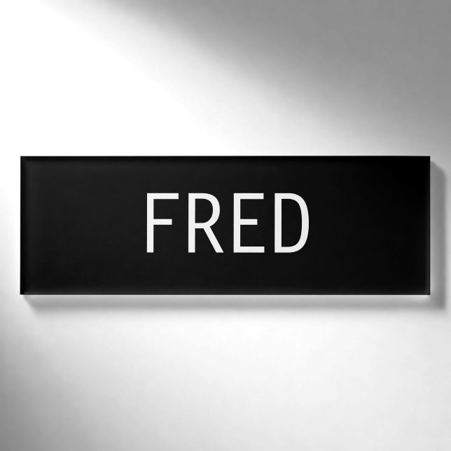 Badge D'identification Étiquette nommée de Fred (Devant)