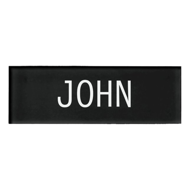 Badge D'identification Étiquette nommée de John (Devant)